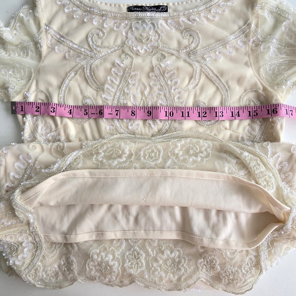 Pisarro Nights Beaded Cocktail/ Wedding/Holiday Dress Size 6 - Picture 10 of 15